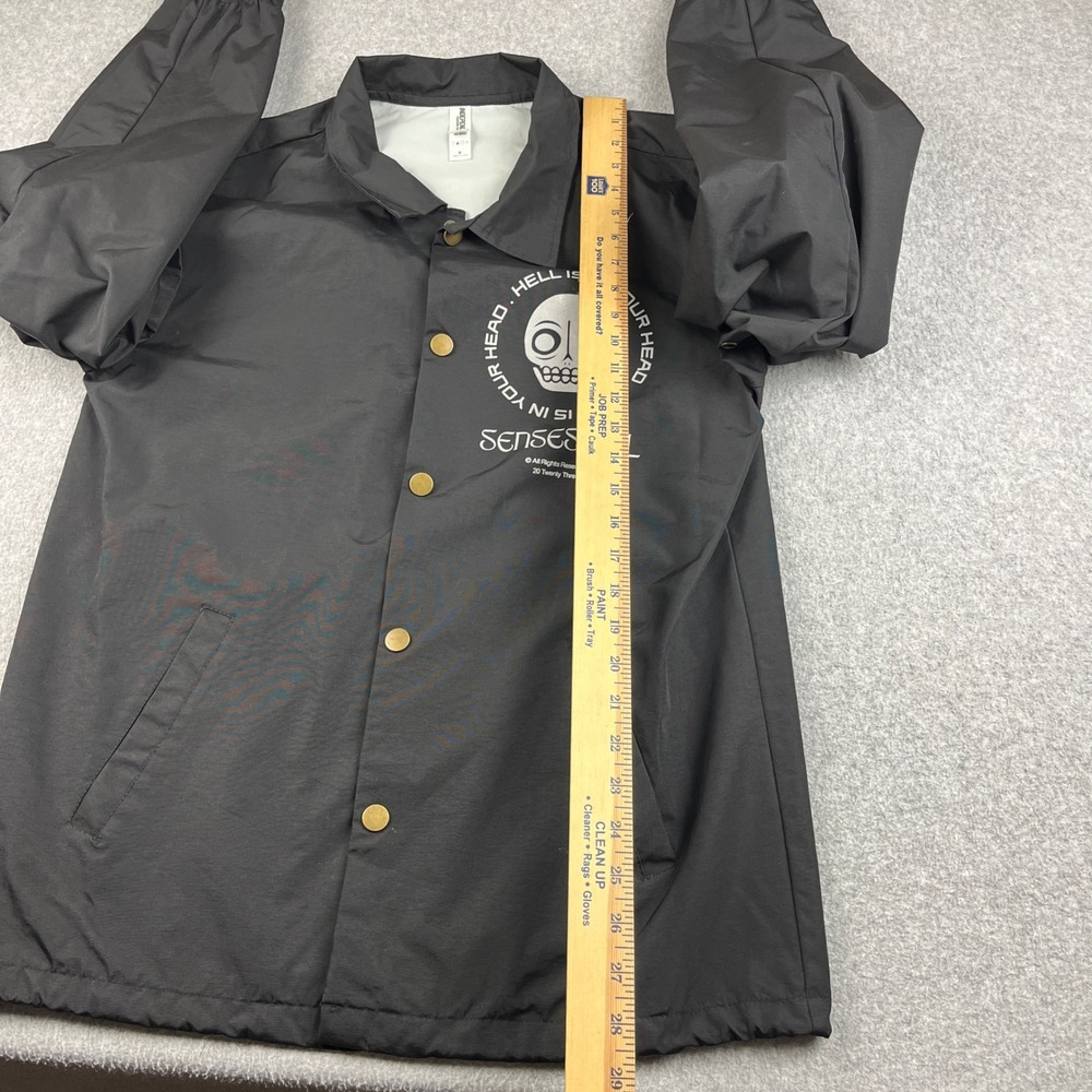 Senses Fail Windbreaker Jacket Mens Medium Black Hell Is In Your Head Band Merch - Picture 8 of 8